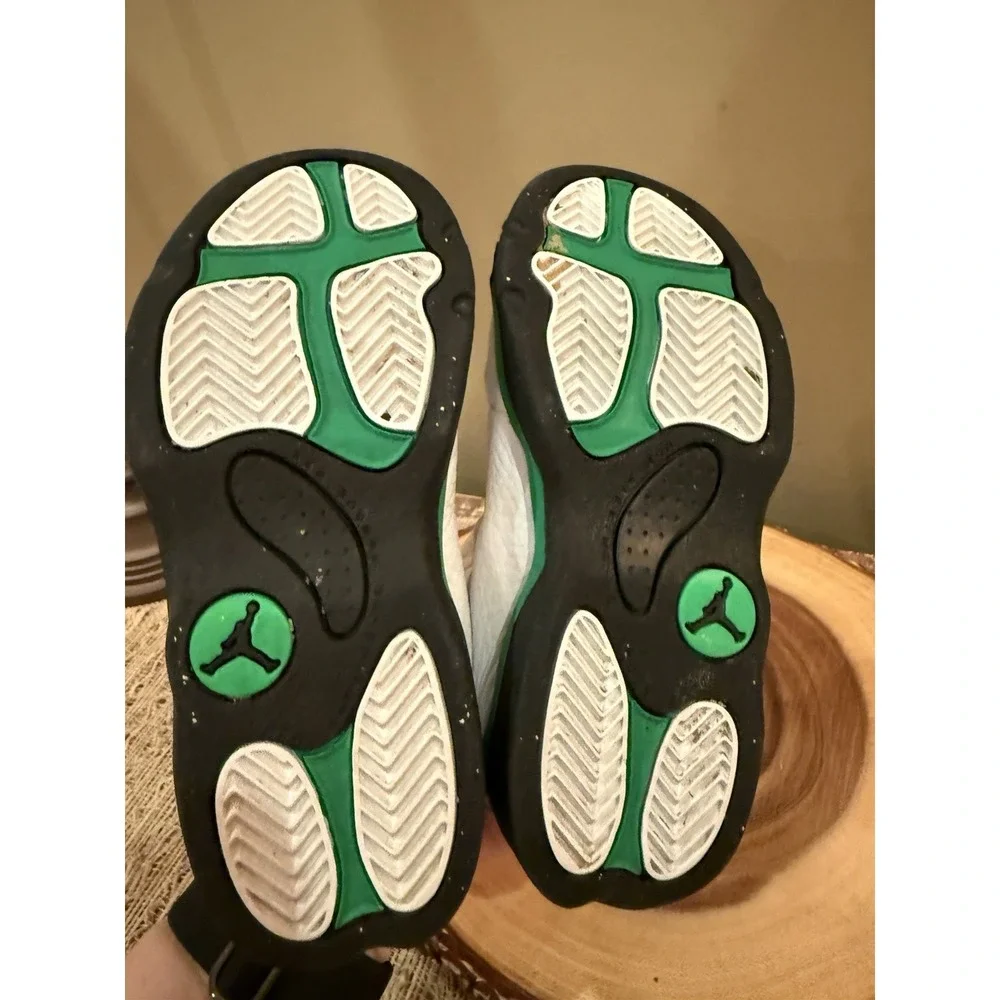 Nike Jordan‎ 6 Rings Toddler White/Green (323420 131) Sz 10C Lucky Green